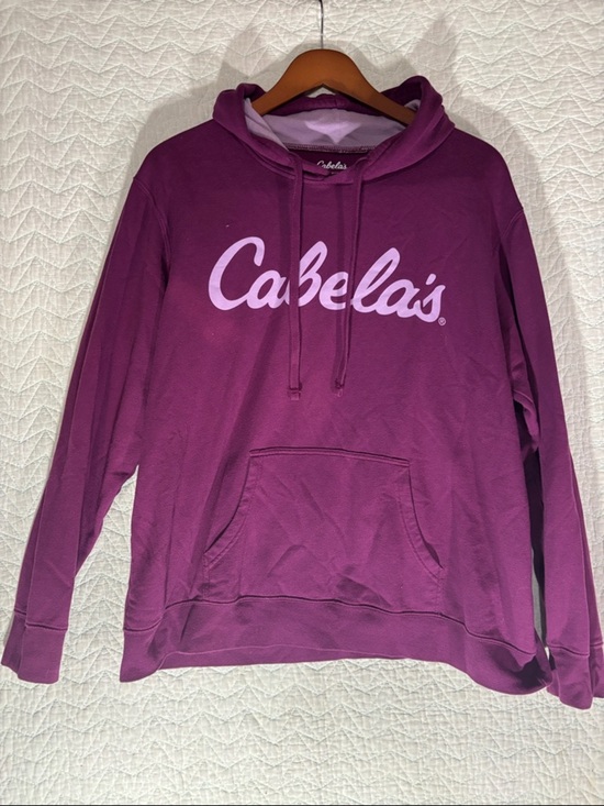 Cabela's Sweaters - Cabela's Women's Plum Logo Pullover Hoodie - Light Lilac Script